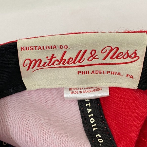 New York Giants Hat Cap Mens Red Blue‎ Sharktooth Snapback NFL Mitchell & Ness - Picture 11 of 12